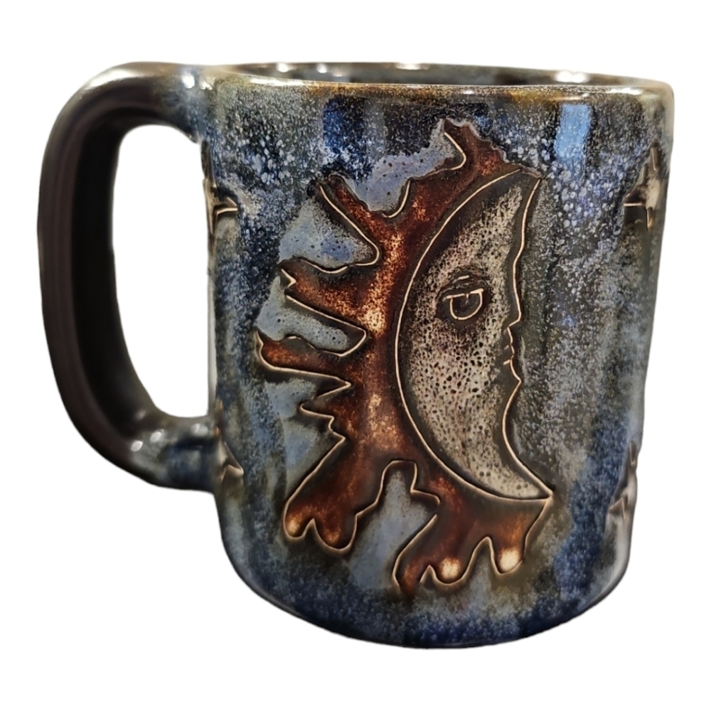 Mara Stoneware Blue Celestial Signed Mug - Size 16 oz - Picture 2 of 8